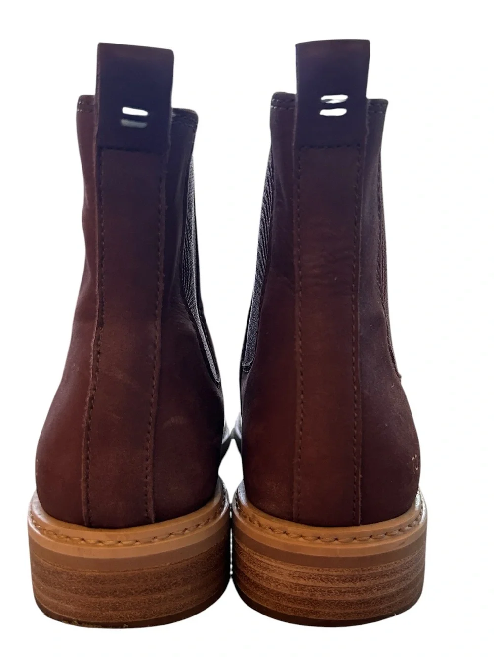 TOMS Women’s Leather “Charlie” Chelsea Boots - Low Heel - Espresso Brown - 8.5